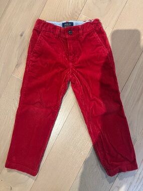 Polo by Ralph Lauren Bright Red Corduroy Kids Pants